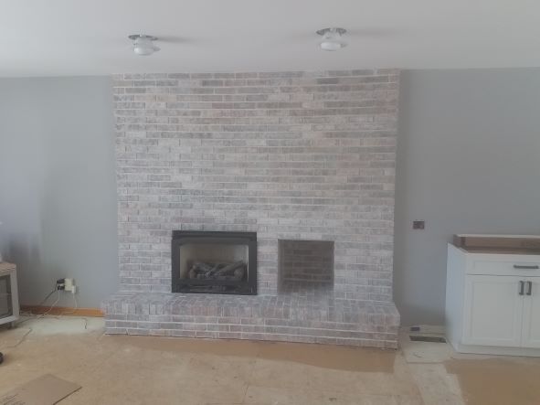Fireplace after small